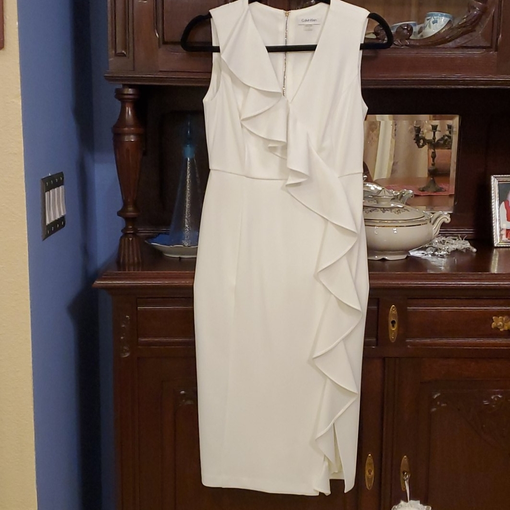 Calvin Klein winter dress, creme color, size 2